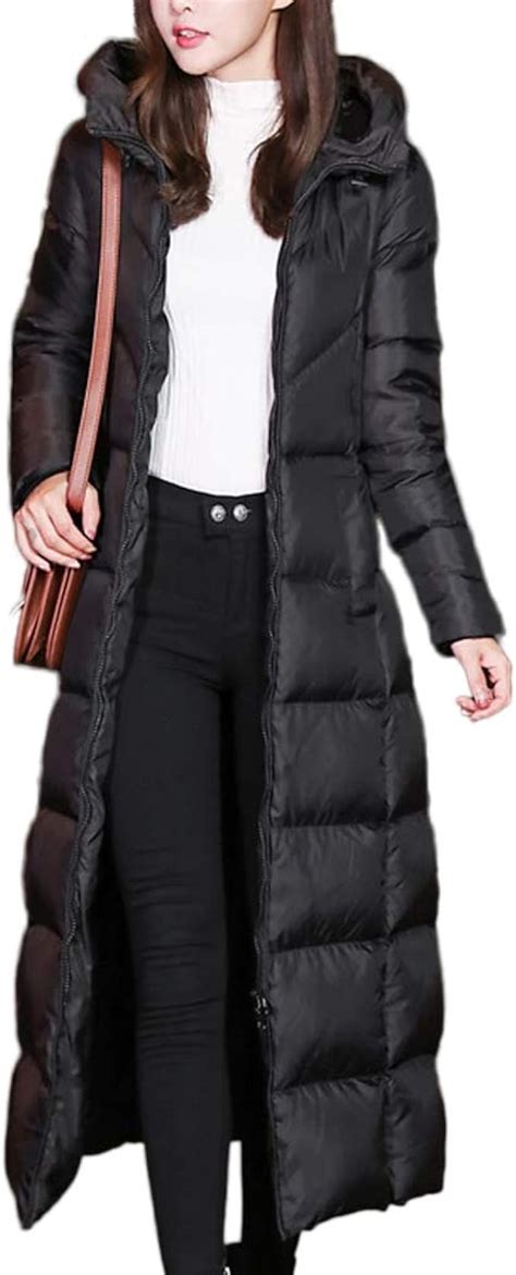 Lukitty Women Long Down Coat Puffer Jacket Thicken Maxi Winter Outwear