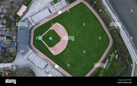 Labatt Park Baseball Stadium Aerial London Ontario Canada Stock Photo