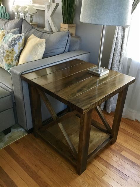 Ana White Rustic End Table Diy Projects Rustic End Tables Behind