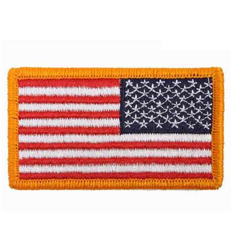 American Flag Gold Border Reverse Full Color 2 X 325 With Fastener
