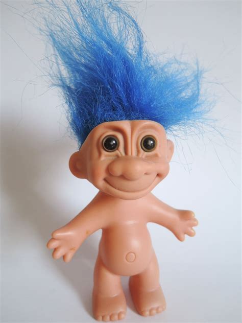 Cheeky Troll With Blue Hair Lucky Troll Doll Magic Troll Etsy