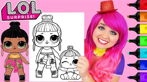 Coloring LOL Surprise Honey Bun & Lil Sister Coloring Page Prismacolor Markers | KiMMi THE CLOWN ...