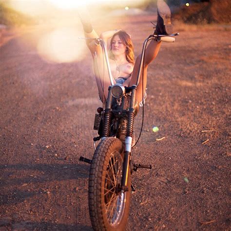 Biker Woman On Motorcycle