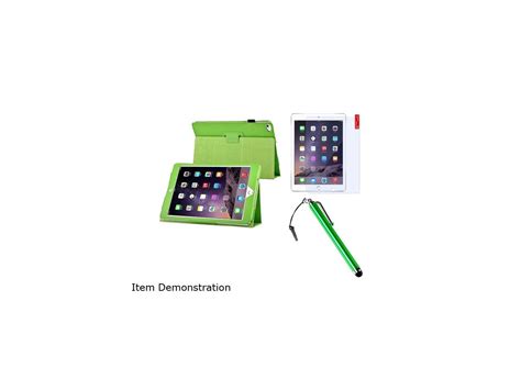 Insten Green Stand Folio Leather Case Screen Protector Stylus For