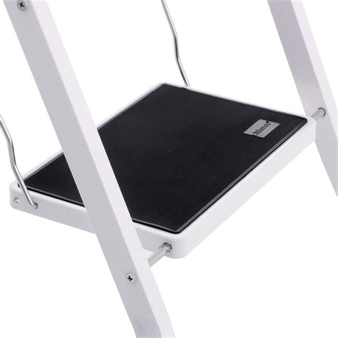 Allieroo Portable Folding 3 Step Ladder Steel Stool Heavy Duty 300lb