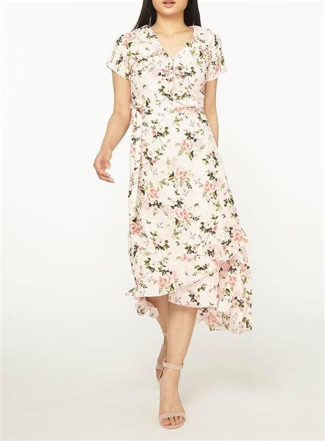 Petite Blush Floral Print Maxi Dress Petite Clothing Clothing