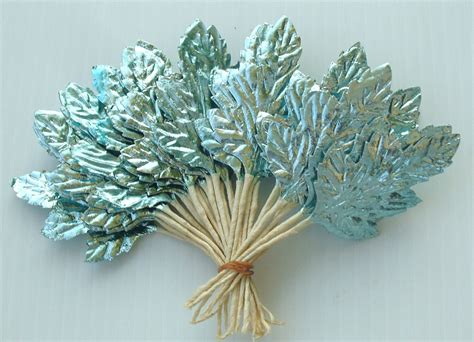 Vintage Millinery Flower Metallic Foil Paper Craft Diy Wreath