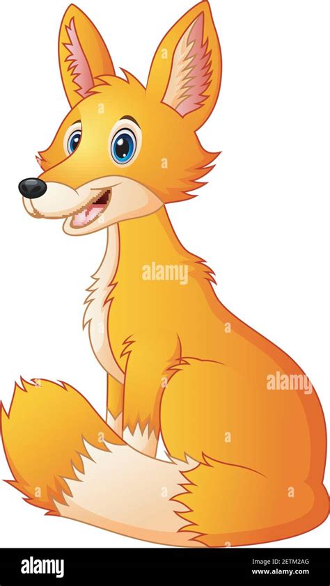 Vector Illustration Of Cute Fox Cartoon Stock Vector Image And Art Alamy