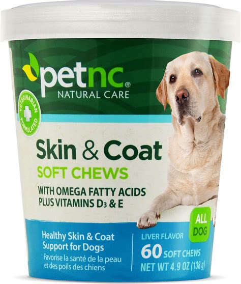 Petnc Natural Care Skin And Coat Soft Chews Dog Supplement 60 Count