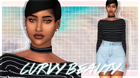 The Sims 4 Cas Curvy Beauty Full Cc List And Sim Download Youtube