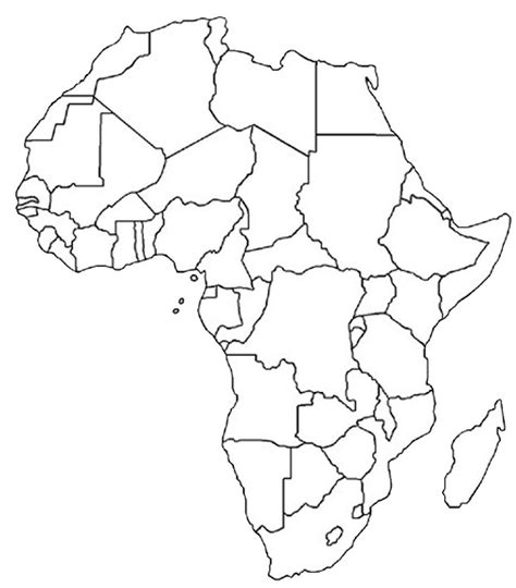 This is a physical map of africa which shows the continent in shaded relief. Blank Outline Map of Africa | Africa Map Assignment | Party Planning | Pinterest | Africa map ...
