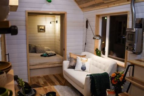 Build a spacious duplex style and storage won't be an issue in this home, because the main floor laundry, downstairs storage room, and multiple upstairs closets provide spacious duplex house plans. Payette Urban 28 Tiny House on Wheels by Tru Form Tiny