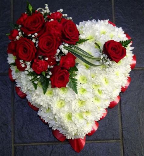 Heart Red Roses Funeral Floral Arrangements Funeral Floral Funeral