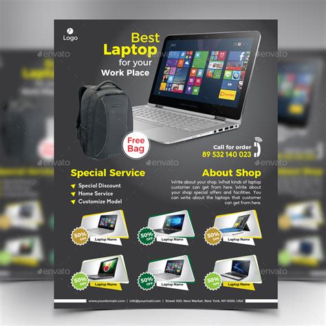 Laptop Promotion Flyer By Designstation Graphicriver