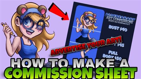 How To Make A Commission Sheet Tutorial Youtube