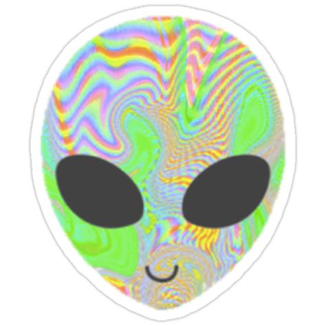 Trippy Alien Stickers By Vshen Redbubble