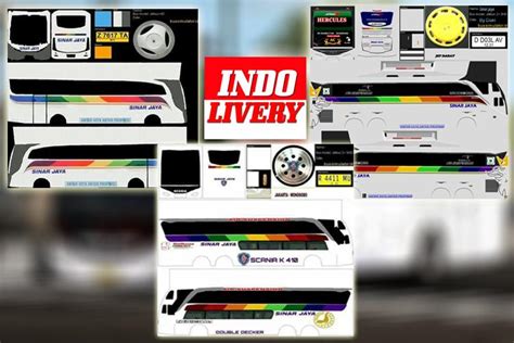 Kali ini saya akan share livery. Livery Bussid Sinar Jaya Double Decker - livery truck anti ...