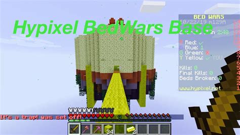 I Built A Base In Hypixel Bedwars Youtube