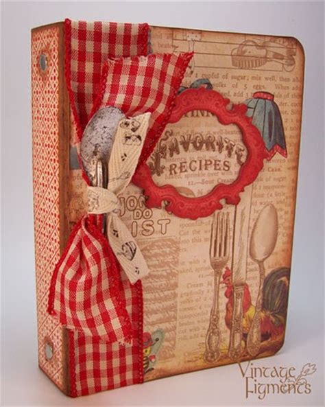 We also love that each recipe page has space not only for ingredients and directions, but smaller details like total time, serving size and memories. Vintage Figments: Crafty Secrets Recipe Book