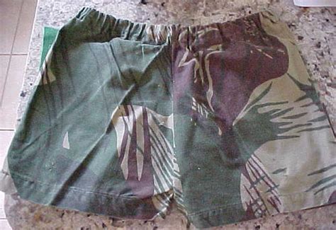 Uniforms Rhodesia Bush War Pair Of Camoflague Shorts As Worn By