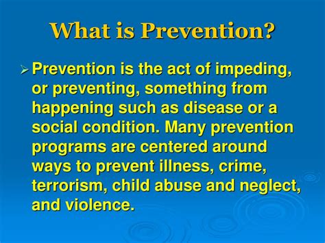Ppt Prevention Powerpoint Presentation Free Download Id6166973