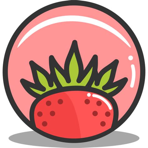 Button Strawberry Icon Splash Of Fruit Iconpack Alex T