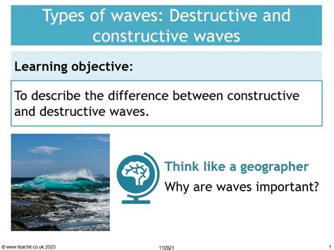 Destructive And Constructive Waves Ks3 4 Geography Teachit