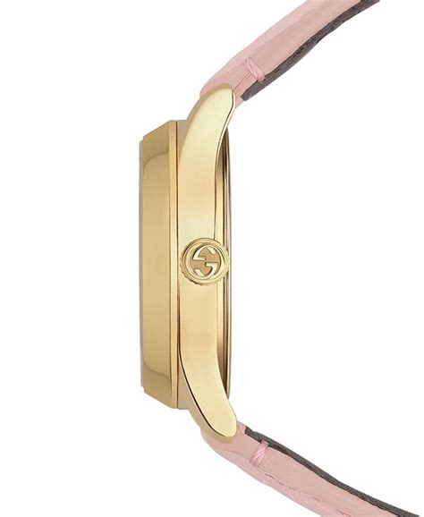 Gucci Womens Swiss G Timeless Pink Leather Strap Watch 27mm Macys