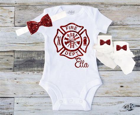 Firefighter Baby Firefighter Onesie Firefighter Kid Fire Etsy