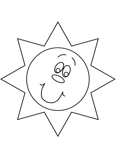 Sun Coloring Pages For Kids Coloring Home