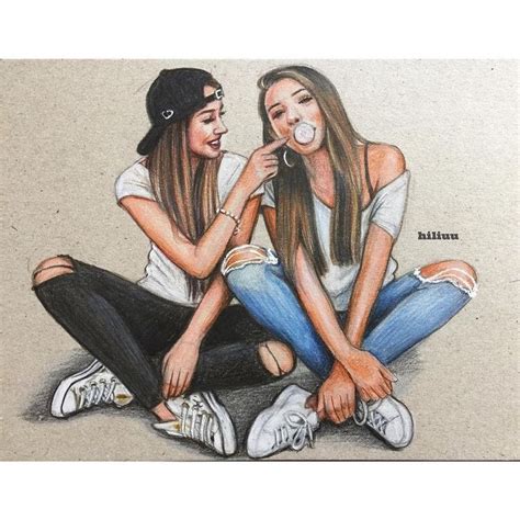 Bff Art 😍 Drawings Of Friends Best Friend Sketches Bff Drawings