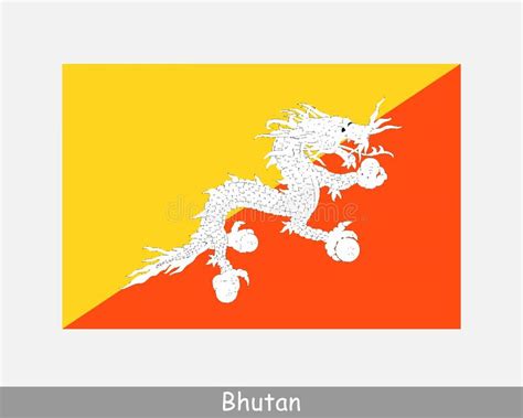 Drapeau De La Carte Du Bhoutan Carte Du Bhoutan Avec Le Drapeau