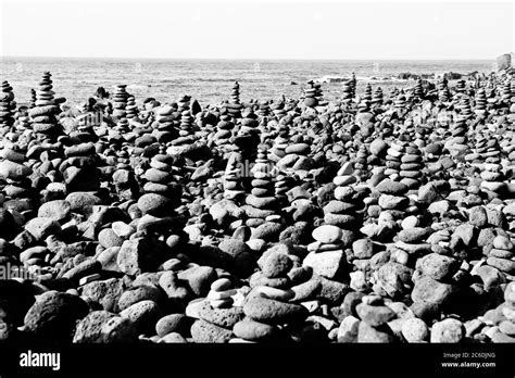 Pile Of Stones Beach Stock Photo Alamy