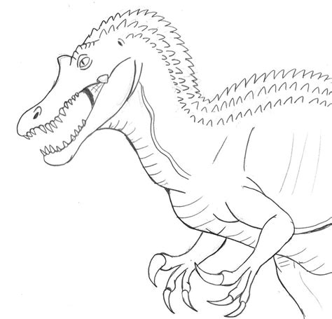 Jurassic World Baryonyx Sketch By Tyrannoninja On Deviantart