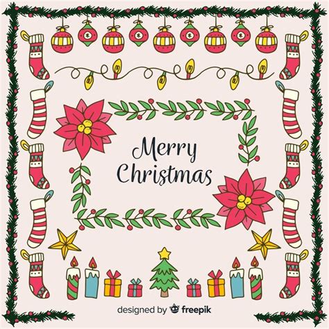 Free Vector Decorative Christmas Elements Collection