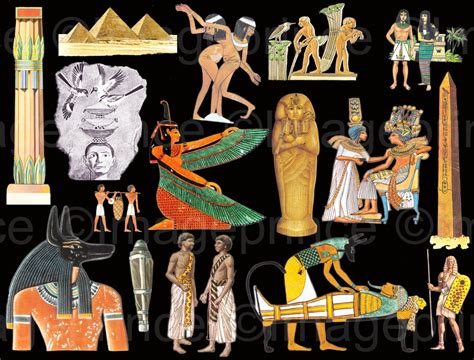 Alte Ägypten Digitale Collage Kit Vintage Illustrationen Von Etsy
