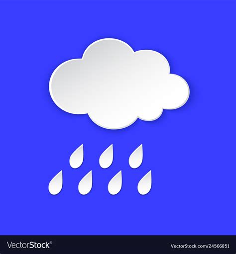 Rain Cloud Weather Forecast Info Icon Rainy Vector Image