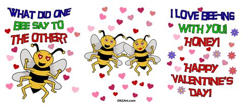 Free Funny Valentines Day Card With Honey Bees Flying