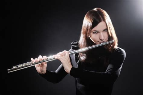 Flutist Playing Flute Music Stock Image Everypixel