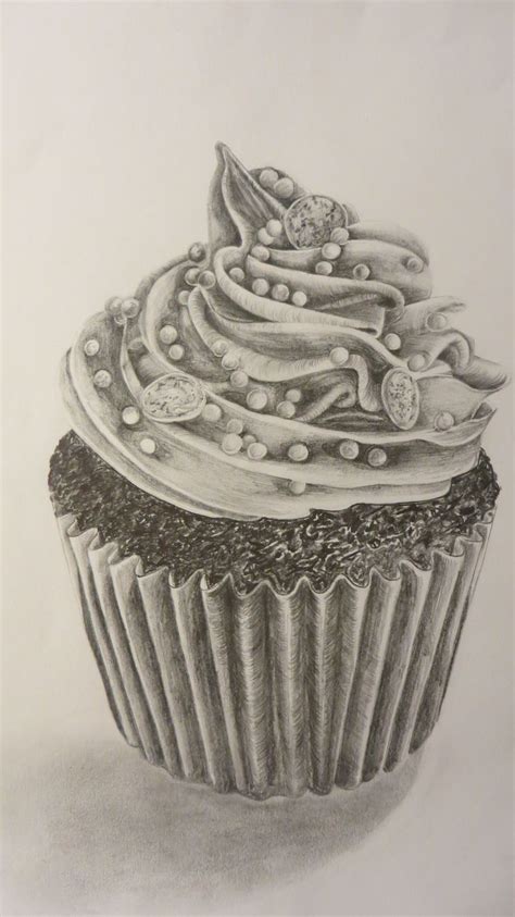 Unfortunately, it may often feel like you've exhausted every option around you. Graphite pencil tonal drawing. Iced cupcake. | Pencil ...