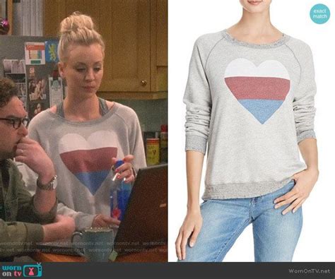 Pennys Grey Heart Print Sweatshirt On The Big Bang Theory Tv Clothes