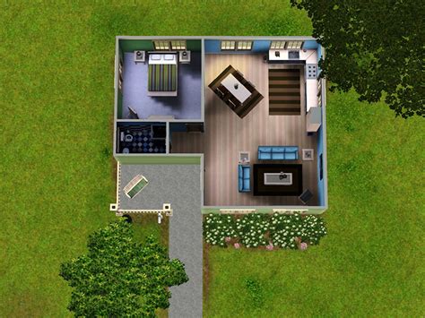 I am participating in the tiny living contest and this is what i came up with! Mod The Sims - Lil Green Bungalow: A Small Home For Your Sims