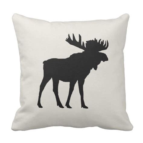 Moose Mountain Wilderness Throw Pillow Deer Pillow Custom Throw Pillow