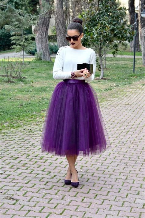 Modest Spring And Sutumn Women Clothing Style Zipper Style Purple Tulle