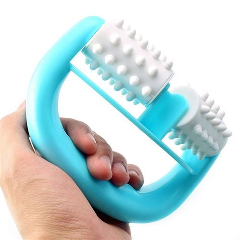 Wholesale Price Handheld 2 Wheels Body Muscles Massage Roller