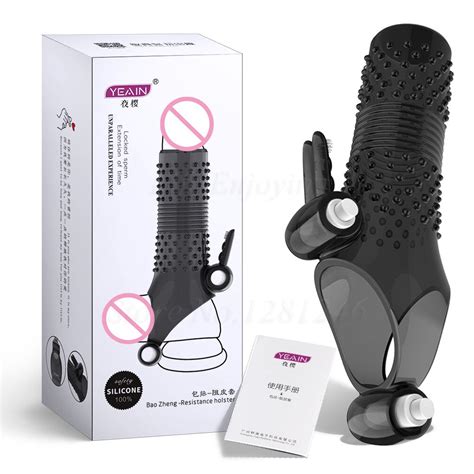 Doppel Vibratoren Wiederverwendbare Kondome Penis H Lse Dick Extender Cock Erweiterung