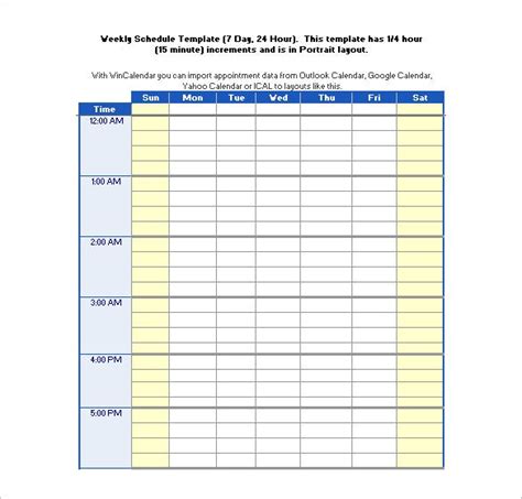 22 24 Hours Schedule Templates Pdf Doc Excel Free And Premium