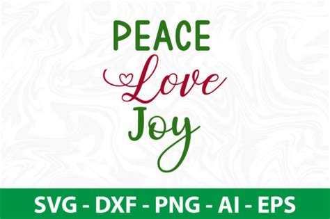 Peace Love Joy Svg Graphic By Nirmal108roy · Creative Fabrica