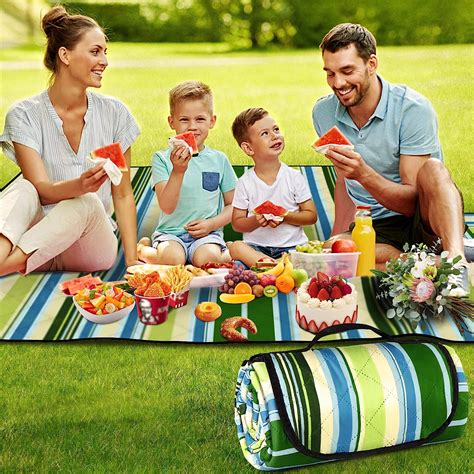 Picnic Blanket Waterproof 8080 Picnic Mat Extra Large Picnic Blankets With Carrying Handle