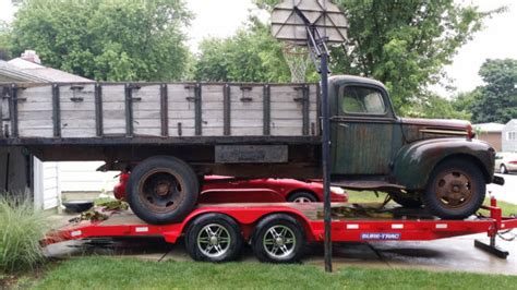 1946 Ford Grain Stake Truck Rare Vintage Antique Survivor Barn Find Rat Rod Hot For Sale